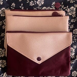 Set of 3 pink Ipsy bags